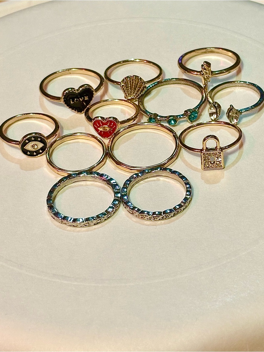 Gold & Silver Rings Stackable Szs 5-9